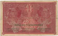 Československo, 20 Koruna 1919, serie P, Hej.10a - fotografie 2
