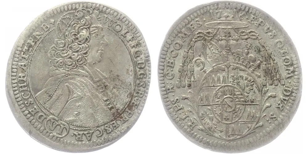 Olomouc - biskupství, Wolfgang von Schrattenbach, 1711 - 1738 — 1