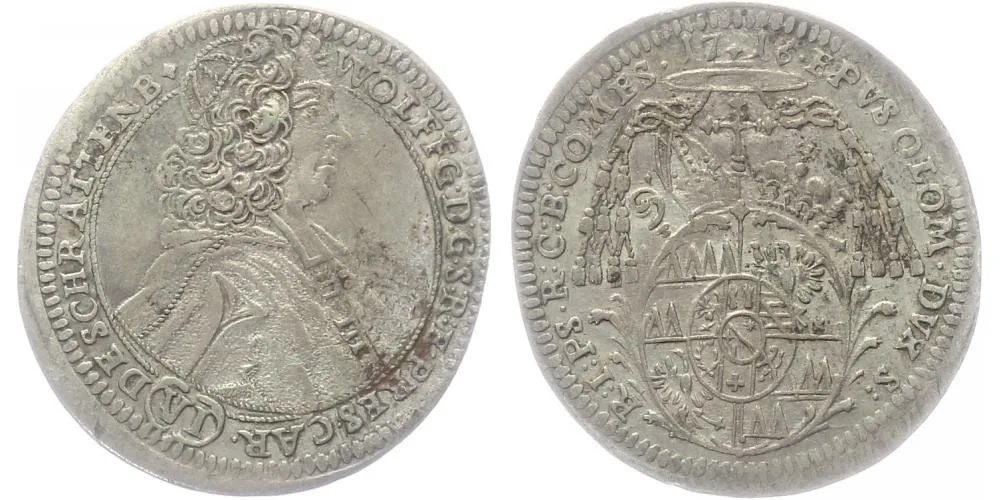 Olomouc - biskupství, Wolfgang von Schrattenbach, 1711 - 1738 — 1