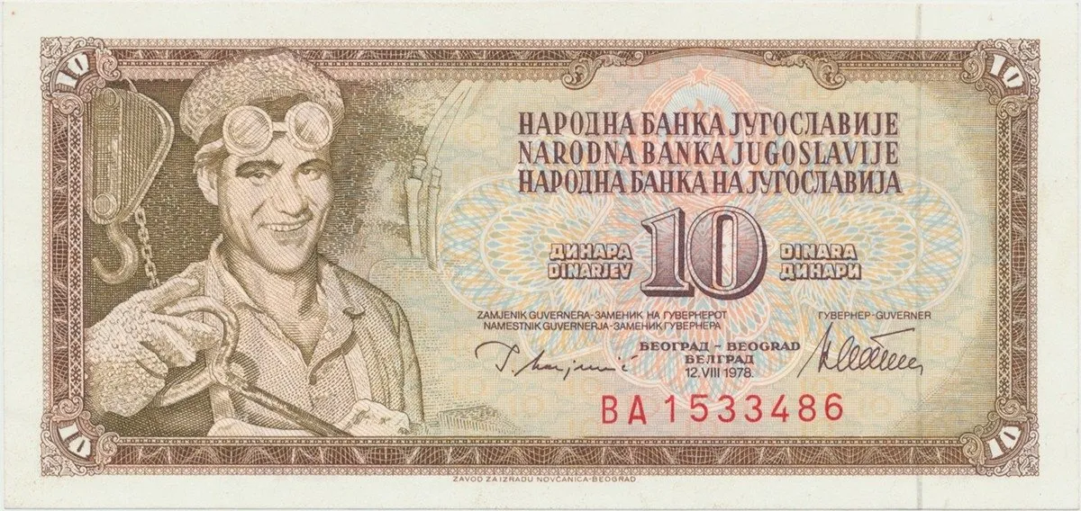Jugoslávie, 10 Dinara 1978, P.87a