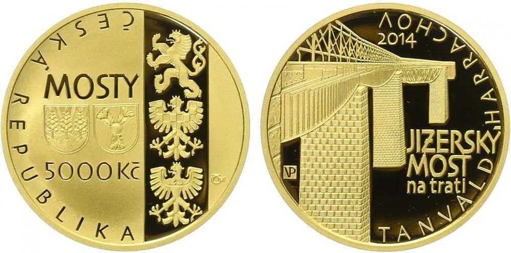 5000 Kč 2014 - Jizerský most Tanvald - Harrachov, PROOF