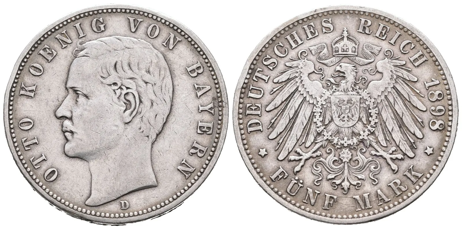 Bavorsko, 5 Marka 1898 D