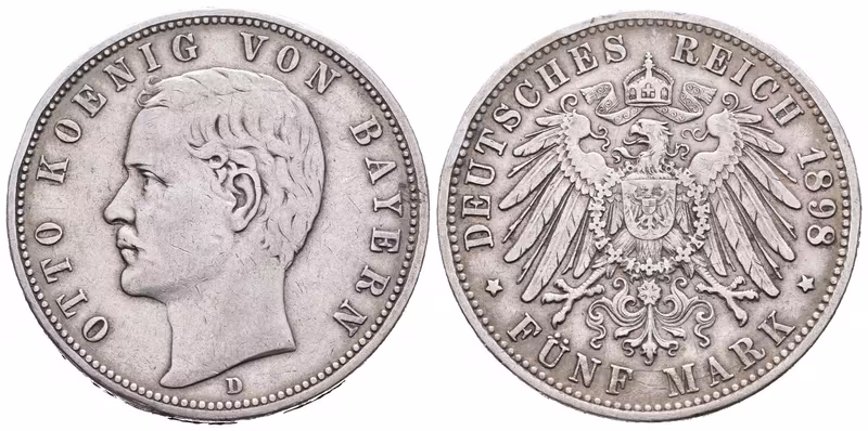 Bavorsko, 5 Marka 1898 D
