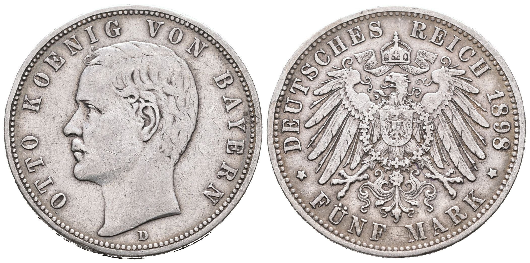 Bavorsko, 5 Marka 1898 D