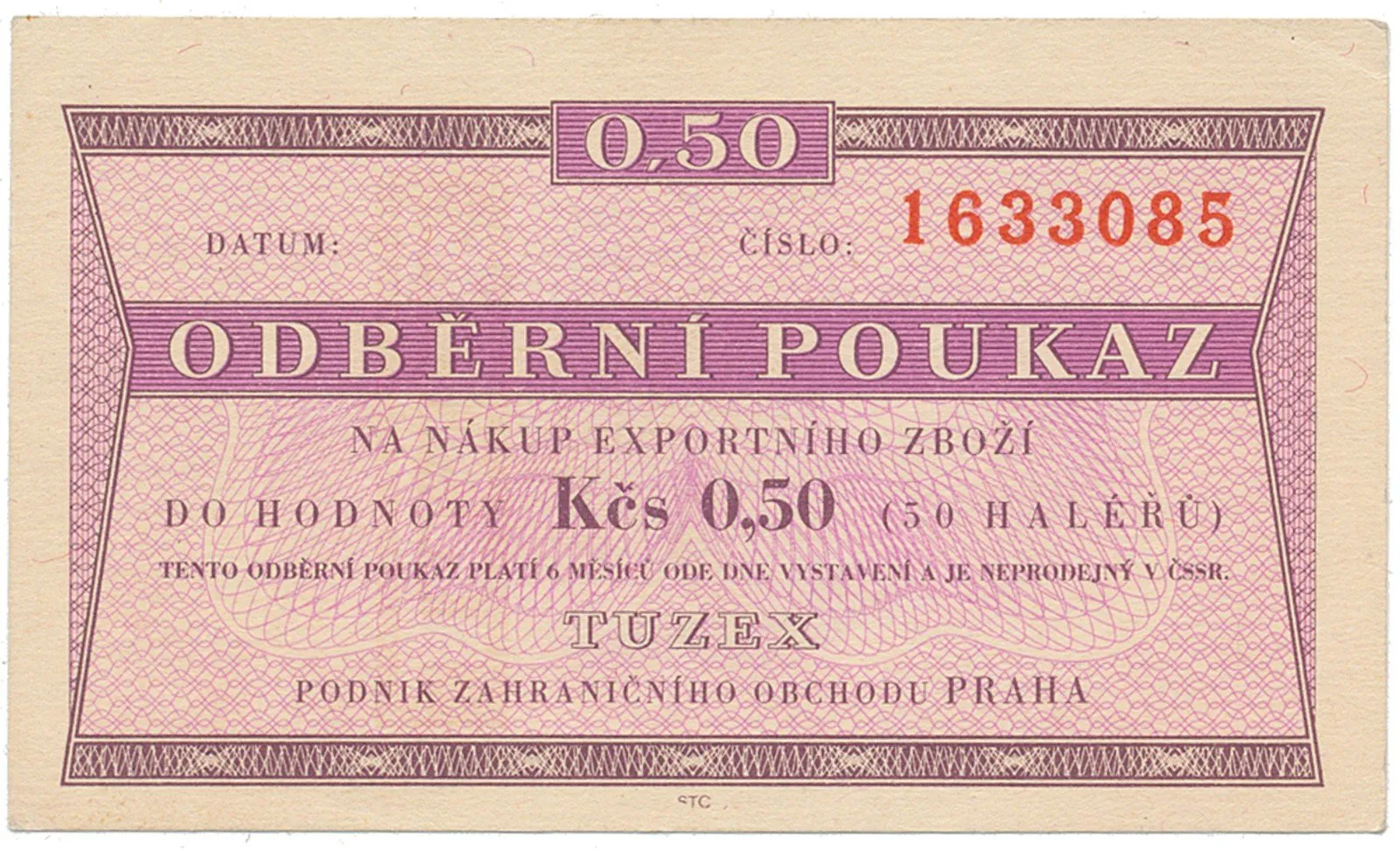 Tuzexové poukázky — 1