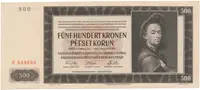 500 Koruna 1942, I. vydání, série E, Hej.35a