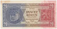 20 Koruna 1926, SPECIMEN z rubu, Hej.21c2.S2 - fotografie 2