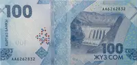 Kyrgyzstán, 100 Som 2023, P.New - fotografie 2