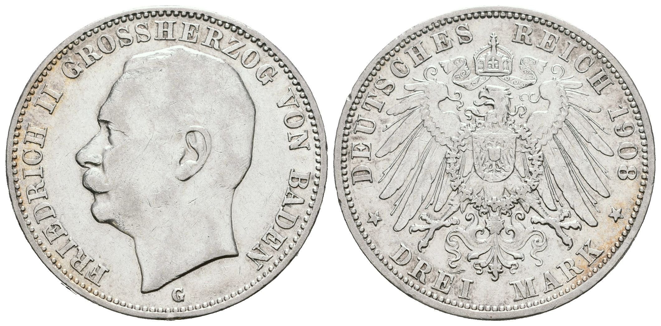 Baden, 3 Marka 1908 G