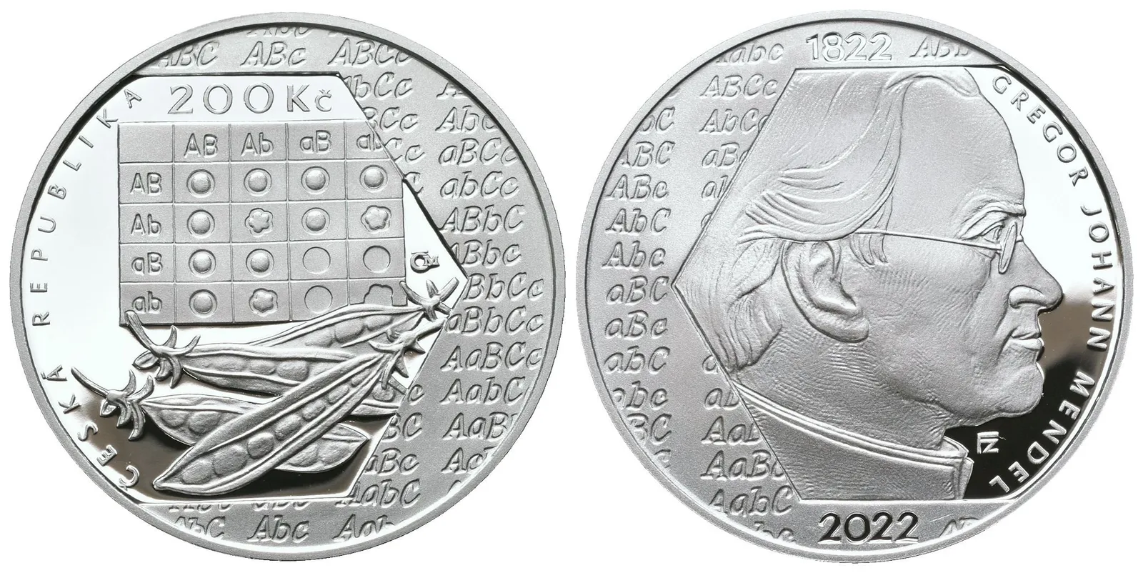 200 Kč 2022 - Gregor Johann Mendel, PROOF