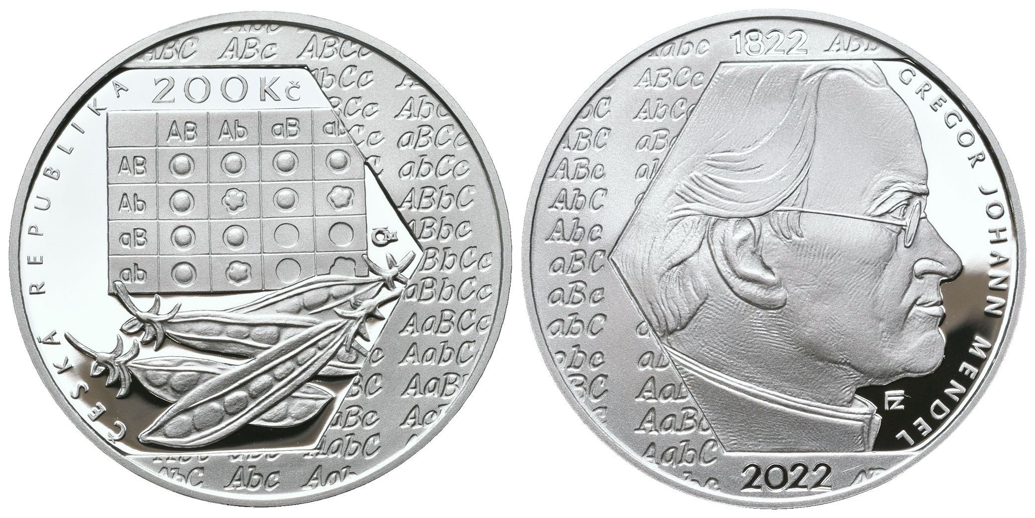 200 Kč 2022 - Gregor Johann Mendel, PROOF