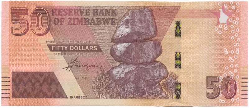 Zimbabwe, 50 Dollars 2020, P.105