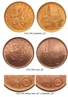 10 Koruna 1993 - malé Kč - fotografie 2