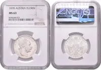 Zlatník 1878, certifikace NGC, hodnocení MS 63, nádherná zachovalost, ražební lesk — 2