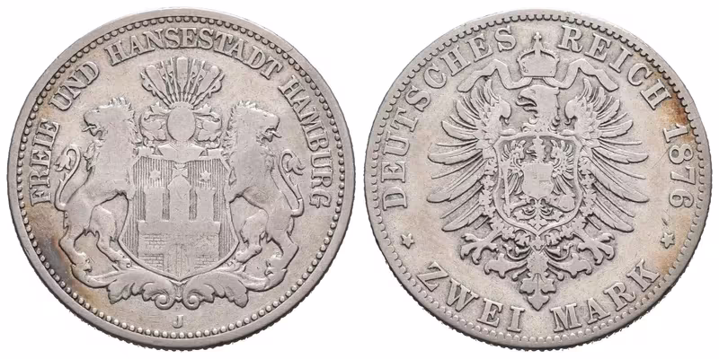 Hamburg, 2 Marka 1876