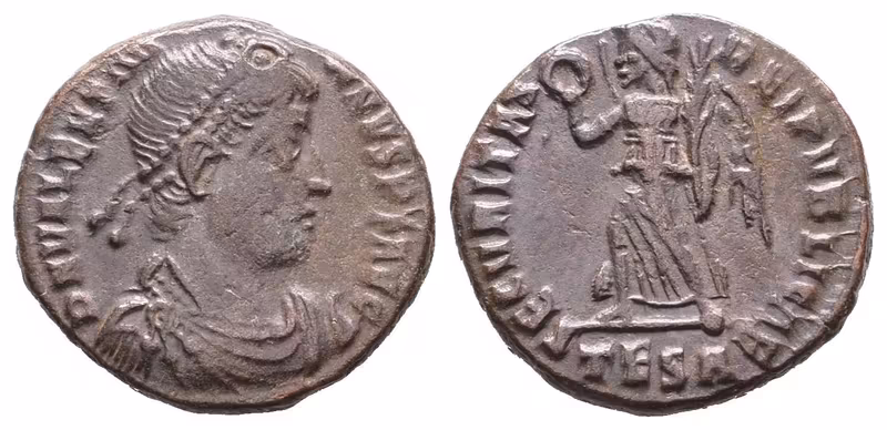 Valentinianus I., nummus, Thessalonica, RIC IX 15