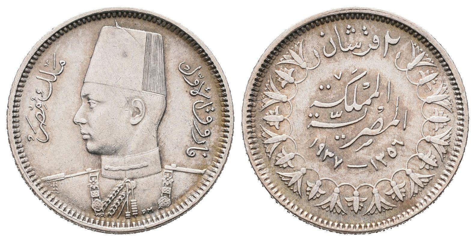 Egypt, 2 Piastr 1937 AH 1356 (AD 1937)