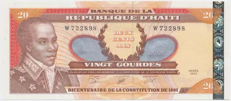 Haiti, 20 Gourdes 2001, P.271A, pamětní vydání