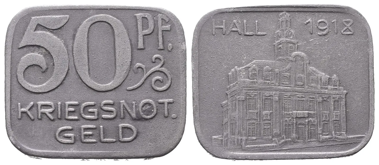 Nouzové ražby, 50 Pfennig 1918 - Schwäbisch Hall