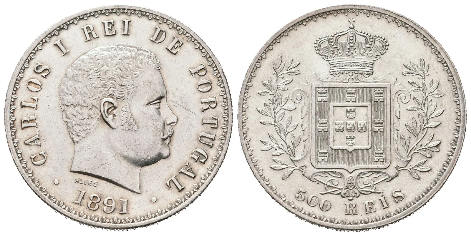 Portugalsko, 500 Reis 1891