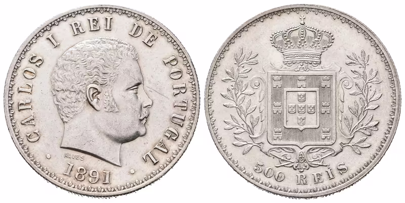 Portugalsko, 500 Reis 1891