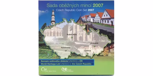 Ročníková sada mincí 2007 - Seznam světového dědictví UNESCO v ČR