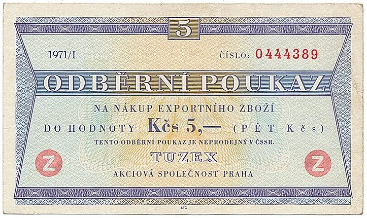 Tuzexové poukázky — 1