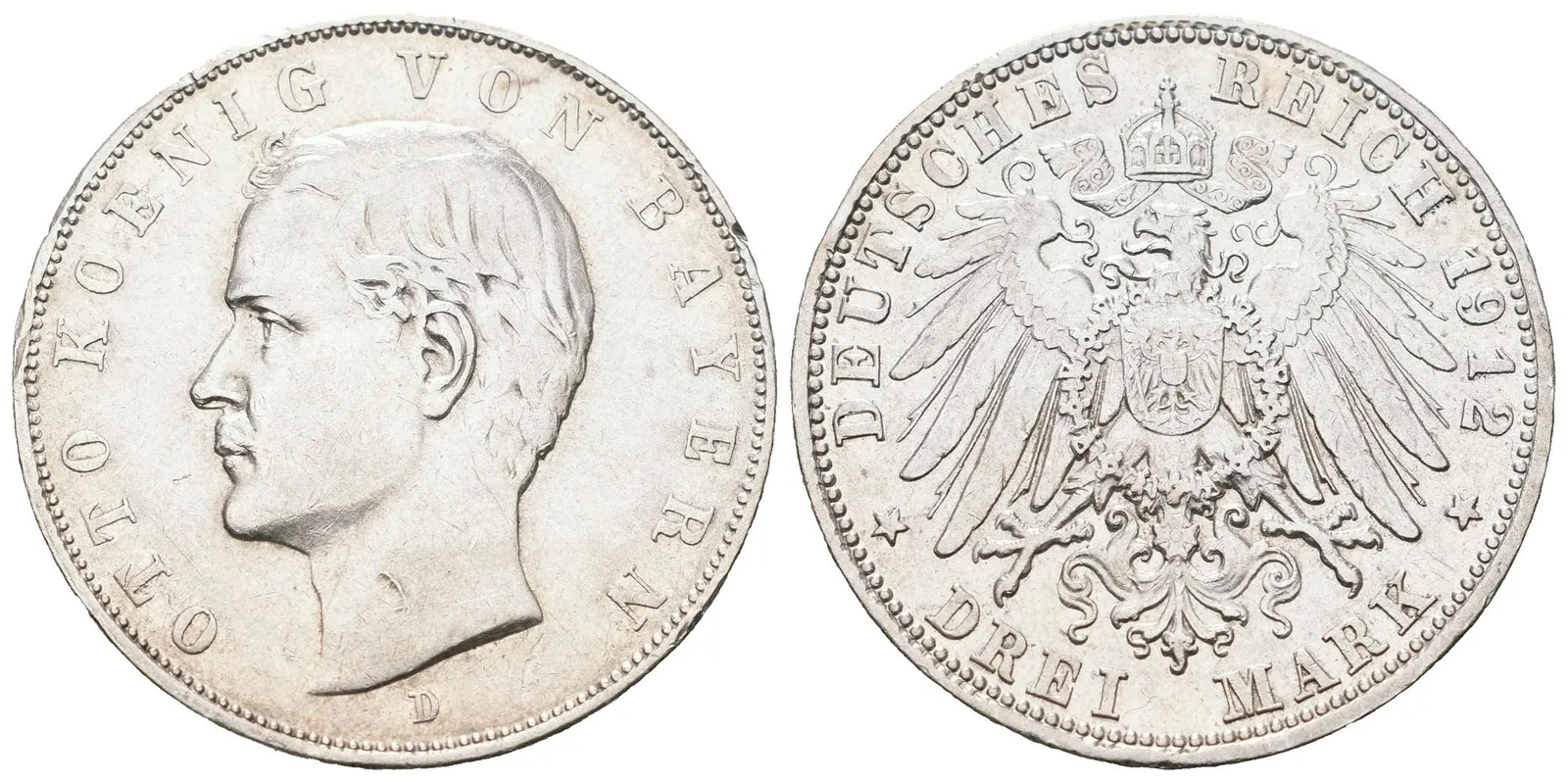 Bavorsko, 3 Marka 1912 D
