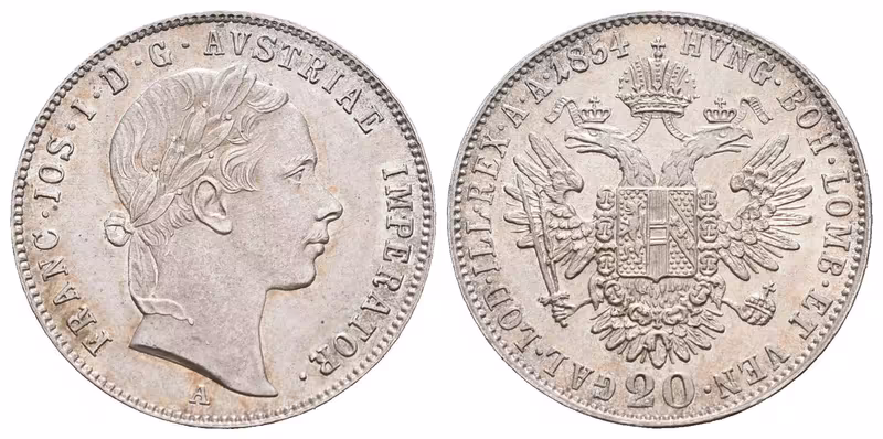 20 Krejcar 1854 A