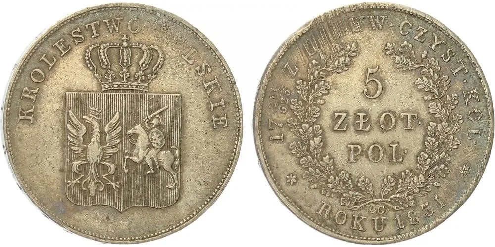Ražby pro Polsko, Mikuláš I., 1825 - 1855 — 1