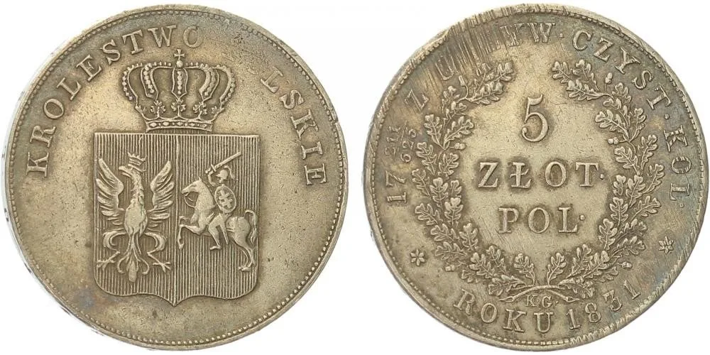 Ražby pro Polsko, Mikuláš I., 1825 - 1855 — 1