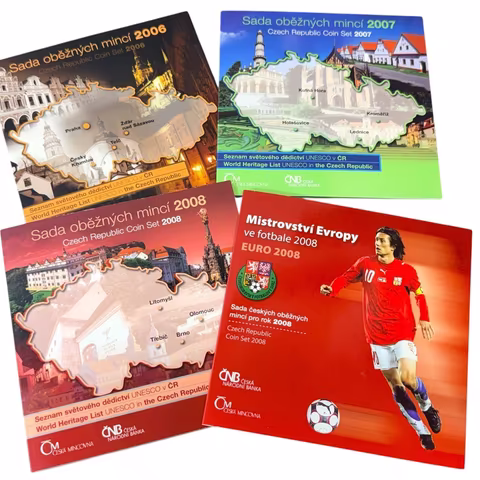 Sady oběžných mincí 2006, 2007 a 2008 - Česká republika +