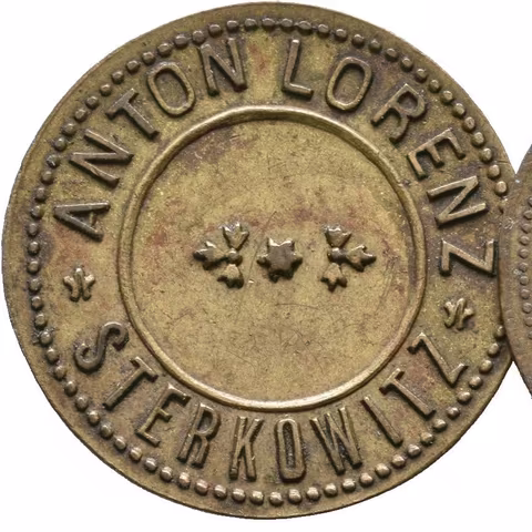 Malnice / Mallnitz - Karl Skuthan, známka na věrtel chmele. Ms 21 mm_2 ks