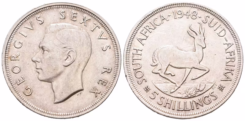 Britská jižní Afrika, 5 Shilling 1948