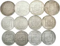 20 Koruna 1937 (2x), 1933 (2x), 10 Kč 1928 - Masaryk, 1930, 1931, 1932 (po 2 kusech), — 1