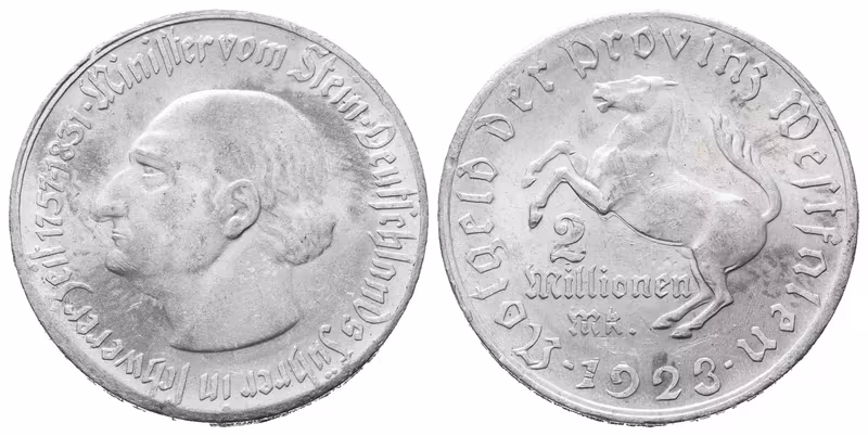 Výmar - Westfalen, 2 Milion Mark 1923