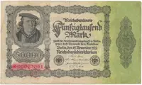 Německo, 50000 Mark 1922, Ro.079c