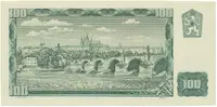 Československo, 100 Koruna 1961, II. vydání, série G, číslovač "secesní nový", Hej.102bG - fotografie 2