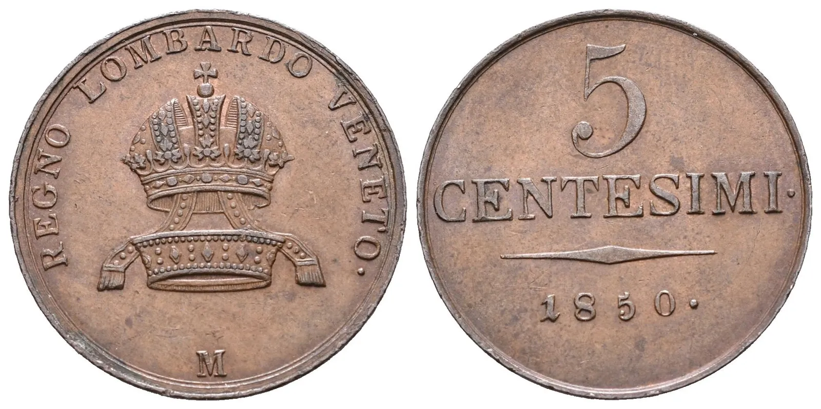 5 Centesimi 1850 M