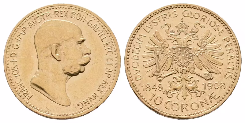 10 Koruna 1908 - jubilejní