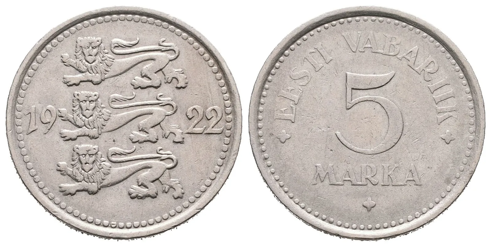 Estonsko, 5 Marka 1922