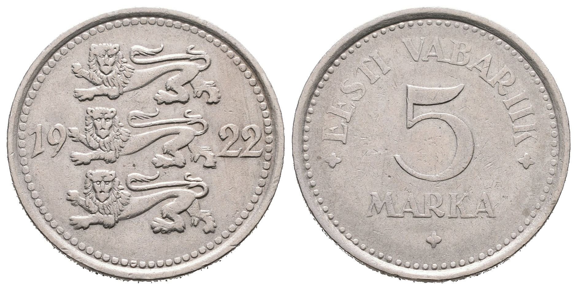 Estonsko, 5 Marka 1922