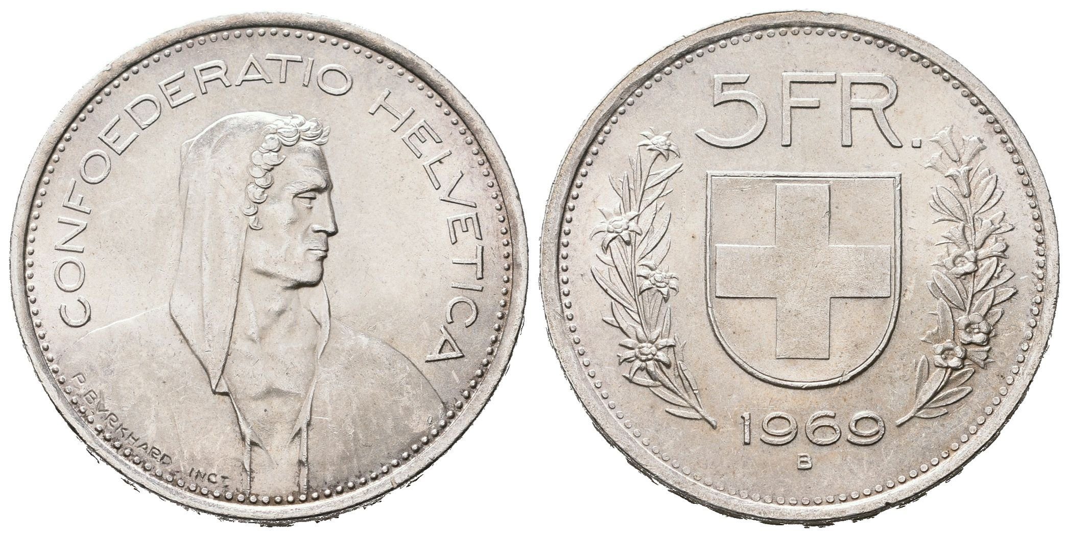 Švýcarsko, 5 Frank 1969