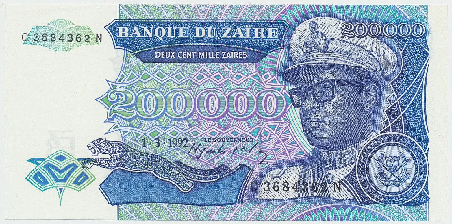Zaire, 200.000 Zaires 1992, P.42