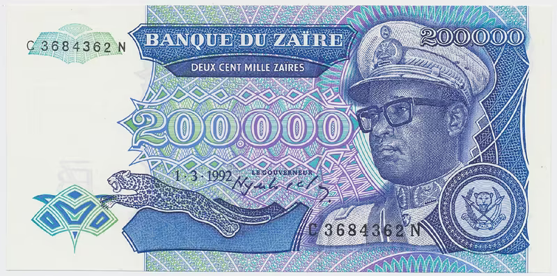 Zaire, 200.000 Zaires 1992, P.42