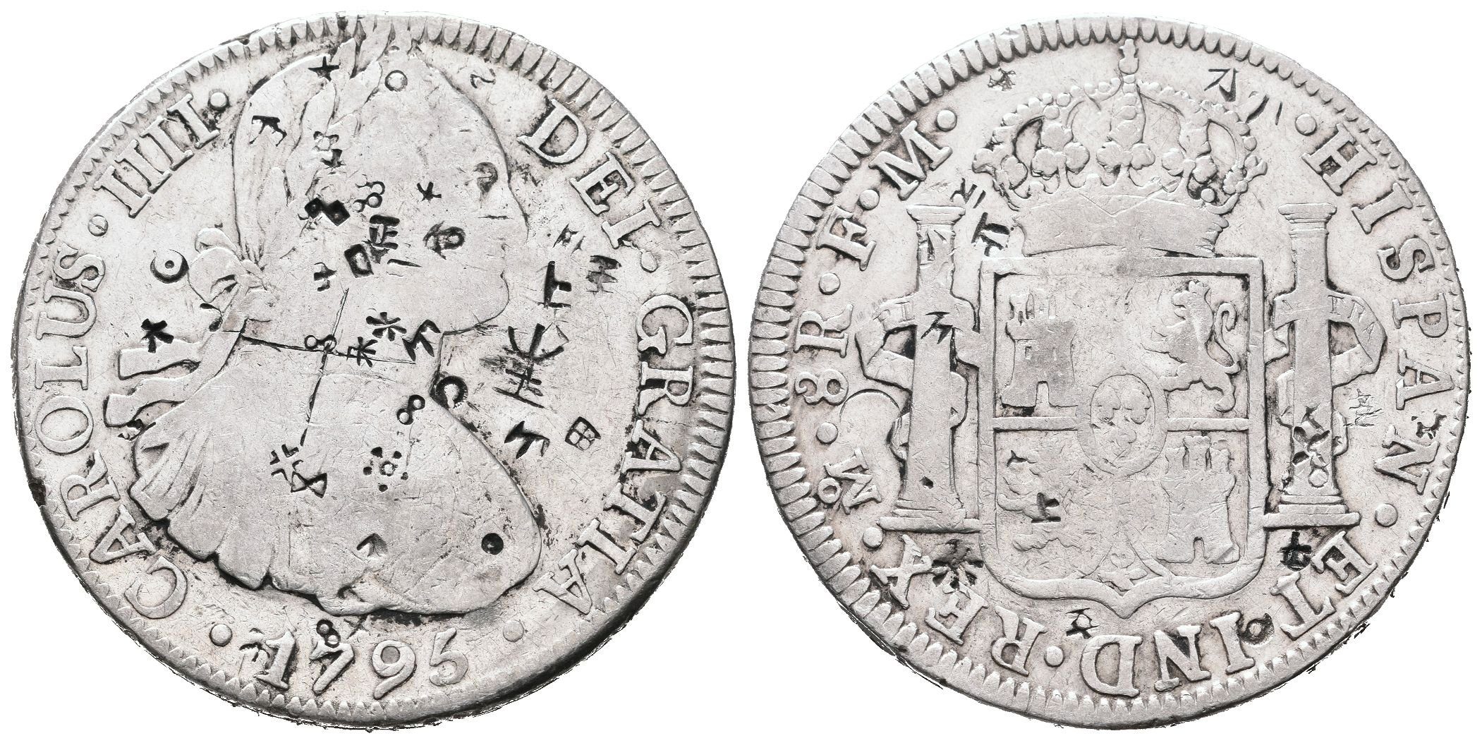 Španělsko, 8 Real 1795 FM