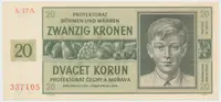 Protektorát Čechy a Morava, 20 Koruna 1944, série A, Hej.40a