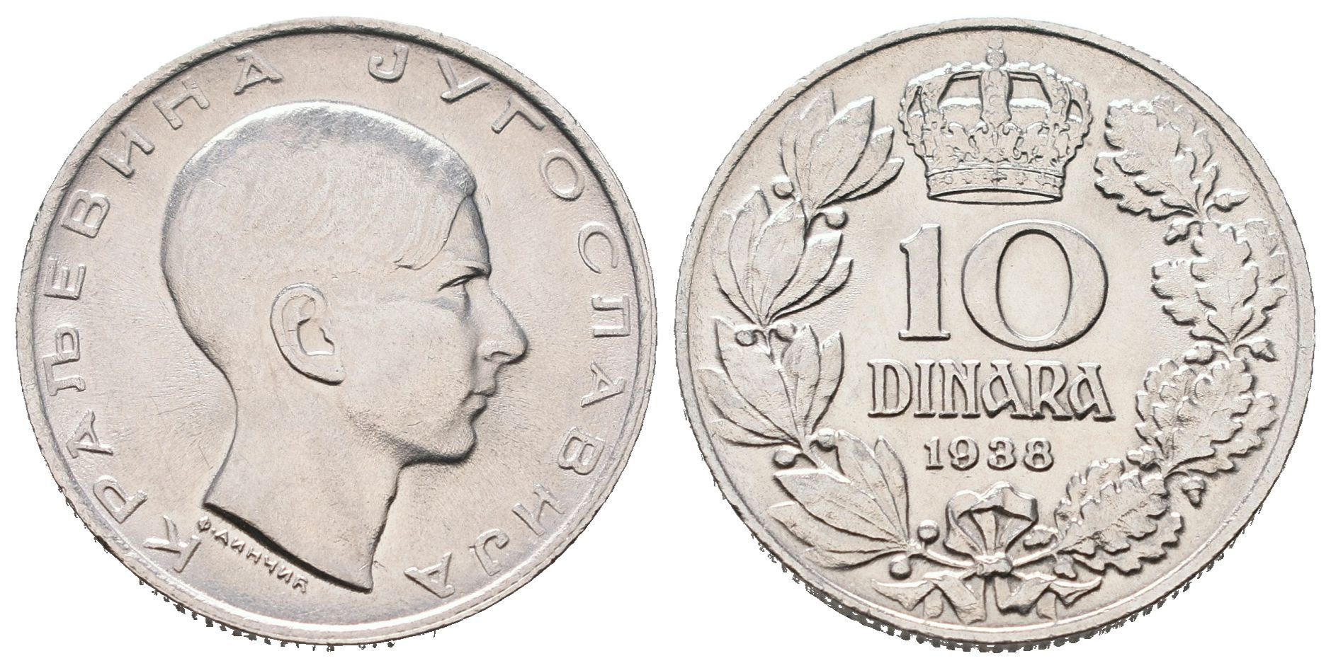 Jugoslávie, 10 Dinar 1938
