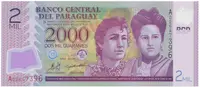 Paraguay, 2000 Guaranies 2008, plastová, P.228a
