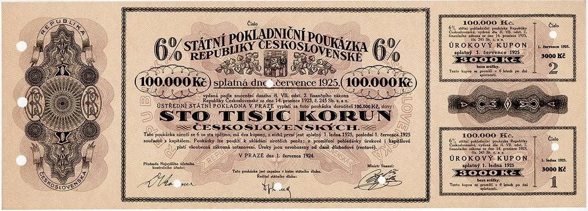 Státní pokladniční poukázky, 1919 - 1939 — 1